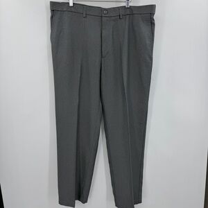 Haggar Classic Fit Cool 18 Graphite Gray Pants 40x30 Comfort Waist No Iron